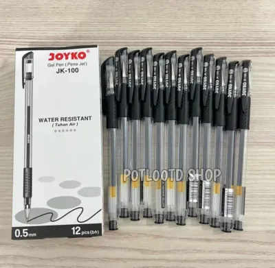 (12pc) Gel Pen Pulpen Pena Joyko JK-100 Black 0.5 mm/pen Joyko P0TL00TD SHOP