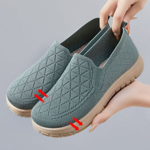 Free Shipping WomenS Versatile Spring New Collection: Shallow-Toe Flat-Soled Slip-On Canvas Shoes With Soft Soles Comfortable For Moms