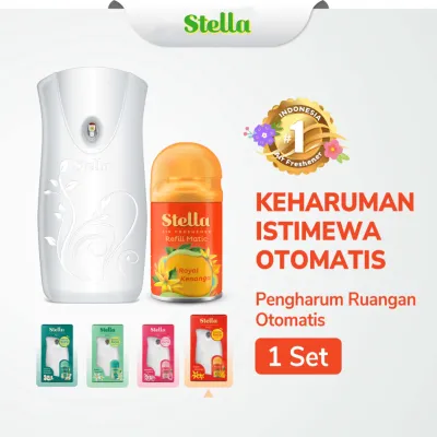 STELLA Matic Box Set Free Aerosol 140ml/160+65ml - Pengharum Pewangi Ruangan Otomatis