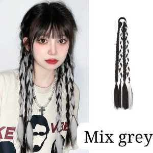 tokomumer IKAT RAMBUT KEPANG 3 rambut palsu 48cm kepang wig kepang K045