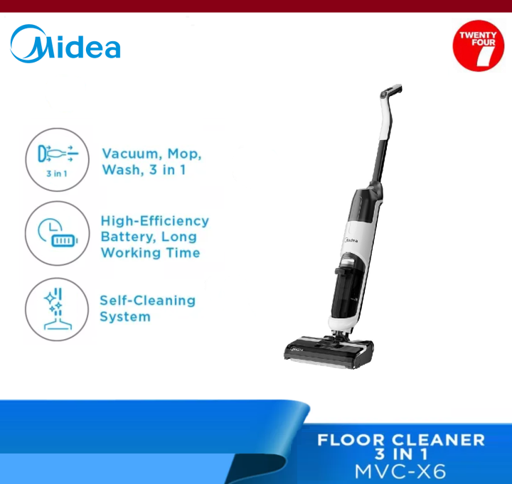 MIDEA Floor Cleaner 3 In 1 / Wet & Dry Cordless Vacuum Cleaner With
