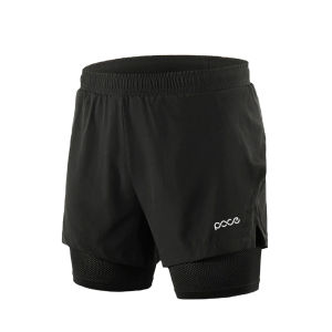 Quần chạy bộ nam PACE RACING 2 lớp thoáng khí thấm hút mồ hôi và khô nhanh thoải mái vận động màu CAM