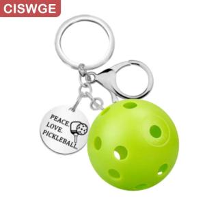 [COD] CISWGE SPORTS 2024 New Pickleball Bag Tag Key Holder Car Key Chain Pendant Pickleball Keyring For Party Hoilday Handbag Wallets Birthday Gifts