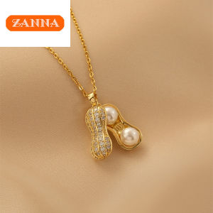916 original gold Peanut pearl necklace for women gift