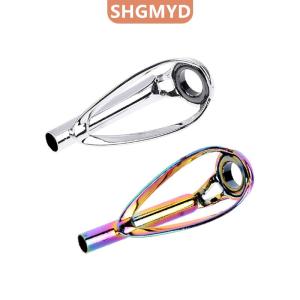 [COD] SHGMYD SPORTS 1ชิ้นแหวนนำปลายด้านบนสีเงิน สีรุ้งปราศจากการพันกันสำหรับอุปกรณ์ตกปลาคันเบ็ดหมุน