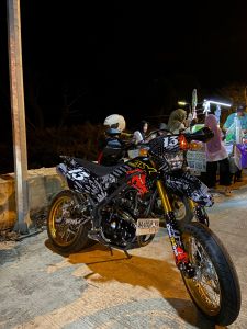 Decal klx 230 stiker motor dekal sticker klx230 Motif Eagle Hitam Abu