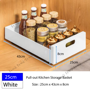 High quality kitchen cabinet pull out dish & bowl rack / multi-function pull out basket / almari tarik rail rak dapur