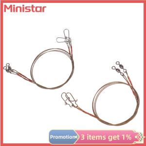 Ministar 2Pcs set Steel Wire Titanium Wire Anti-Biting Line With Pin Fishing Front Wire