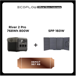 EcoFlow RIVER 2 Pro 768Wh 800W Portable Power Station Outdoor Camping Hiking - Genset Listrik Portable