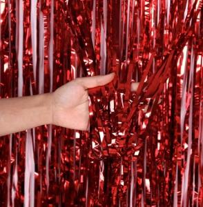 1x2m Warna-Warni Dekorasi  Ulang Tahun Hujan Tirai Pesta Pernikahan
