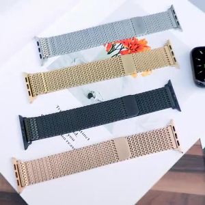 New Magnetic Loop Strap For Watch Ultra/Ultra 2 49mm Band Milanese Stainless Steel Strap iWatch Series 9/se 2/8 7 se 6 5 4 3 2 41mm 45mm 44mm 42mm 40mm 38mm Watchband