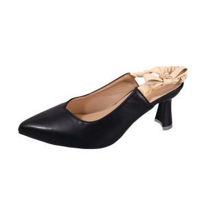 YOTO Stiletto Heels For Women Elegant Pointed Peep-Toe & Open-Back Slip-On Nude Sandals