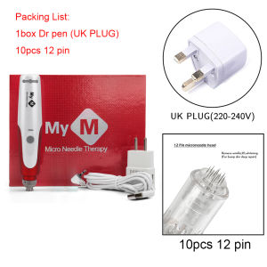 Electic Microneed-le Pen Dr Pen With 12Pcs MicroNeed-le Exfoliating Shrink Pores Device Electric Micro Rolling Derma Pen