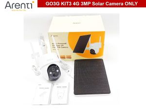 ARENTI GO3G KIT3 3MP/2K Pan/Tilt 4G/LTE Battery Camera with Solar Panel -  AOV 24/7 Recording (Compatible with EZVIZ 4G Solar Camera)