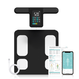 Lepu Weight Scale 8 Electrode Smart Full Body Fat Scale Rechargeable 29 Body Composition Data Detection Analysis Scale Bluetooth iphone and Android Large Display BMI Digital Weight Scale penimbang berat badan 体脂秤 FG2015ULB