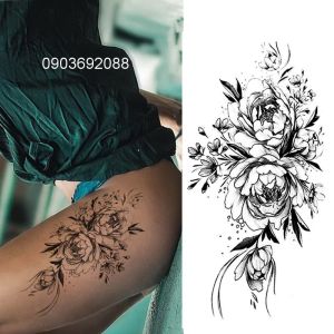 Tattoo Flower 10x19cm nhiều mẫu Hình Xăm Dán Hoa đẹp Sticker Tattoo tạm thời HCM