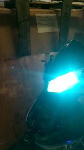 Lampu utama LED model H6 2 titik bisa ac & dc merk ICC