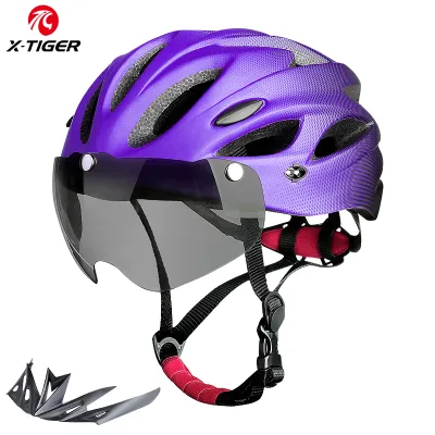 X-TIGER Cycling Helmet Night Safety Helmets With Warning Light Bike Helmet USB Rechargeable light Bicycle accessories