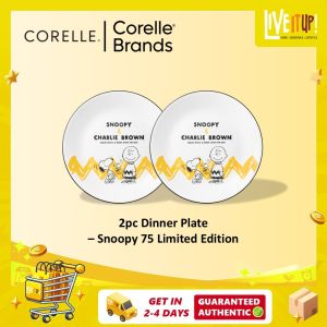 CORELLE 2pc Dinner Plate – Snoopy 75 Limited Edition (Peanuts)