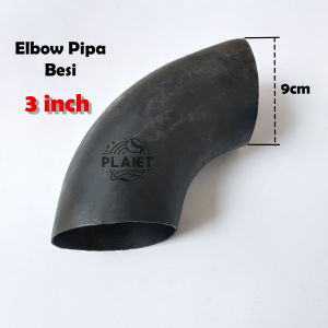 Elbow pipa besi 3 in keni elbo penyambung pipa 9cm / Lbow pipa sudut 3 inchi