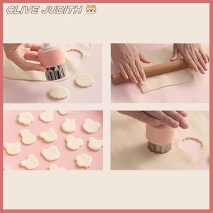 CISWGE Khuôn Nướng Vui Vẻ Chức Năng Rau Cutter Hình Dạng Thép Không Gỉ Press-Type Mini Cookie Cutter Cho Trẻ Em
