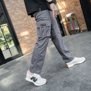 BAPIN Celana Cargo Panjang Reguler Fit Abu Abu