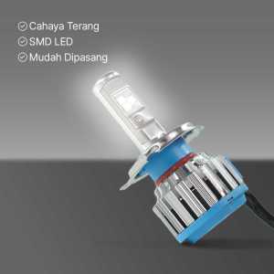 COD TURBO Lampu Depan Mobil Super Terang Headlamp LED SMD H4 Cool White 2 PCS - T1