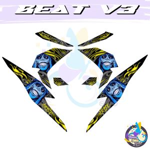 HONDA BEAT 110i V3 ARISE SOLO LEVELING CONCEPT DECALS - PREMIUM LAMINATED STICKER