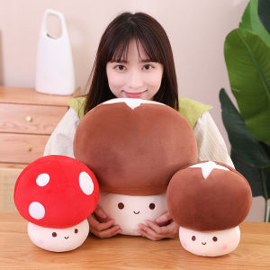 JOJO CASTLE 23/30/60cm Kawaii Mushroom Plush Dolls Simulation Plant Pillow Lovely Toys for Home Decor Sleeping Cushion Stuffed Soft Dolls Birthday Gifts 蘑菇