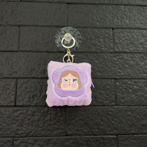 ⚡ พวงกุญแจ+กระเป๋าเหรียญ แต่งเติมดีเทลกระเป๋า ลายเด็กผู้หญิงน้ำตารื้น ทรงสี่เหลี่ยม ห่วงสีทอง ขนาด 4 นิ้ว พร้อมส่ง