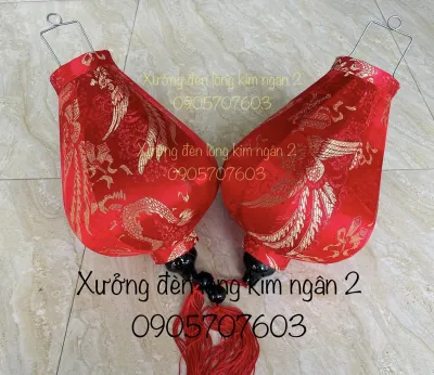 đèn lồng hội an vải gấm long phụng cực đẹp chuyên treo chùa miếu trang trí trung thu
