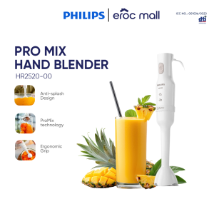PHILIPS ProMix Hand Blender HR2520/00 400W Lightweight and Compact for Soup Smoothies Purees & Dips ErgonomicGrip Design