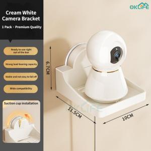 [OKLIFE. SG]Vacuum Lock Suction Camera Shelf Punch Free Two-way Install Wall Camera Holder Removable CCTV Mount For Home