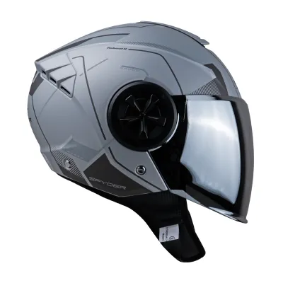 SPYDER REBOOT 2 G LUCID SA Open Face Motorcycle Helmet | ECE CERTIFIED | Free Clear Visor