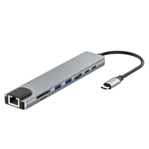 Versatilitys USB C Docking Stations USB C to HDMIs Adapter with 4K HDMIs and TF Slots Compatible for Various Devices