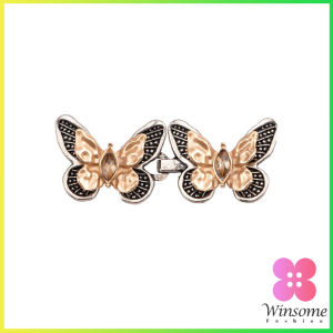 Winsome ตะขอปรับเอวกางเกงทรงผีเสื้อประดับมุขเทียม ช่วยให้กางเกงกระชับ แบบหมุดดึงปลอดล๊อค DIY Fashion Pins