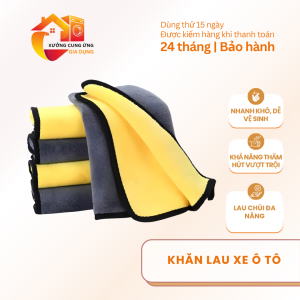 Khăn lau xe ô tô siêu thấm hút khăn microfiber lau xe mềm mịn không trầy xước bề mặt