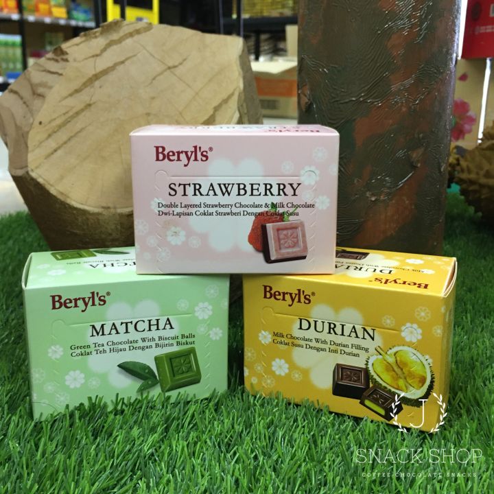 Beryl’s Durian/Matcha/Strawberry Chocolate 60g