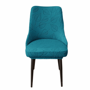 FDO0009 Leaf Pattern Curved Chair Cover Stretchable Soft Dining Chair Cover Universal Removable Seat Protectors Home Decor