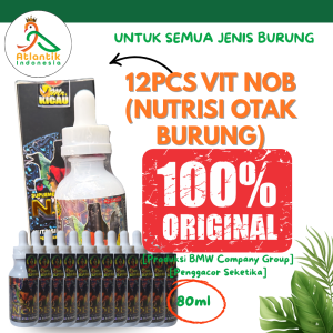 PAKET GROSIR 12 PCS NOB Nutrisi Otak Burung Vitamin Suplemen Penggacor Semua Burung Kicau