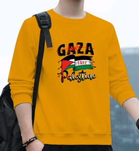Diskon Spesial Sweater Keren Crewneck Elegan Kaos Pria Trendy Sweatshirt Kasual Sweter Free Gaza