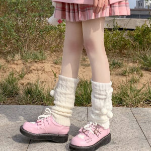 YTM Sweet Japanese Autumn Knitted Lolita Women Leg Warmers Leg Warm Socks Knee Cover Foot Cover