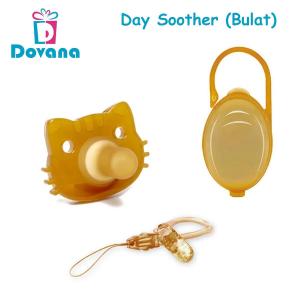 DOVANA Dot Empeng Bayi Silikon Gigitan Bayi Set Tali Klip Pengikat Baby Teether Pacifier with Case