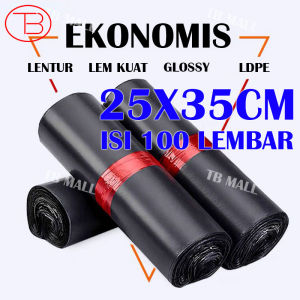 FUMU POLYMAILER OLSHOP / PLASTIK PACKING LDPE 25X35CM ISI 100PCS LENTUR SEMI GLOSSY LEM PEREKAT