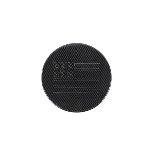 OnlyF U Car Carbon Fiber Grain Fuel Tank Cap Decoration Cover Trim Stickers For Ford Mustang 2015 Up Exterior Accessories 2B5Z7