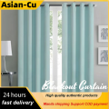 Plain and Printed Curtain Blackout Curtain 140*150 cm with 8 Ring Lowest Price Kurtina Sold per pc. 