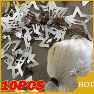[Buytra] 10pcs Star Hair Clips Snap Hair Barrettes Non Slip Five Pointed Star Hair Accessories for Girls Women Y2K Metal Hair Clips