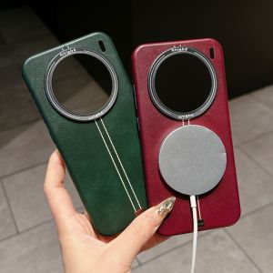 For VIVO X200 Pro Mini Case Luxury PU Leather  Wireless charging Protective Back Cover Case For VIVO X200 X100 Pro Shell