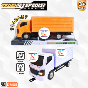 ID Mainan Truck Ekspedisi Telolet Musik Lampu DM05