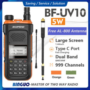 Baofeng UV-10 Handheld Walkie Talkie Portable Type-C Fast Charging Two Way Radio  Long Range 5-10KM Large Screen 1.44inch